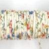 2mm diameter cotton cord creme white with red and blue flowers