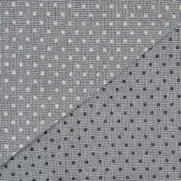 Woven Japanese fabric with black and white small squares