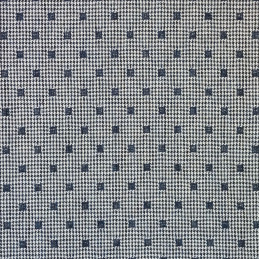 Tissu japonais coton tissé petits carrés noirs et blancs