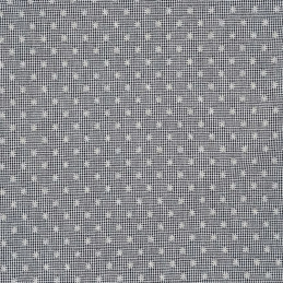 Tissu japonais coton tissé petits carrés noirs et blancs