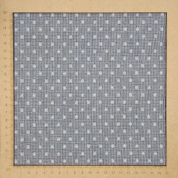 Woven Japanese fabric with black and white small squares