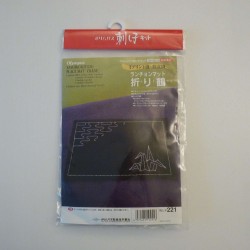 Sashiko embroidery kit with origami crane pattern