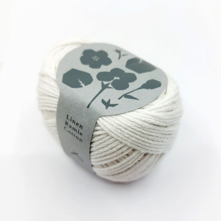 Linen ramie cotton yarn - White (N°1)