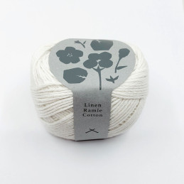 Linen ramie cotton yarn - White (N°1)