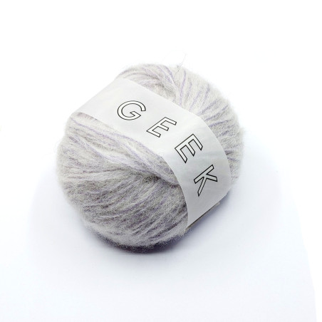 Geek yarn - milk x purple (N°7)