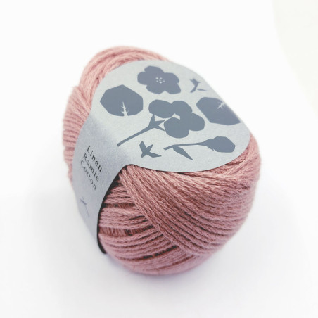 Linen ramie cotton yarn - Old rose (N°5)
