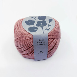 Linen ramie cotton yarn - Old rose (N°5)