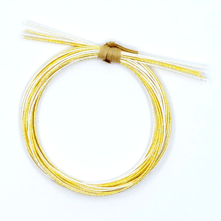 Mizuhiki threads white and silver and white and gold (3x90cm by color)