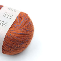 Laine Geek - Tomate et bleu (N°5)