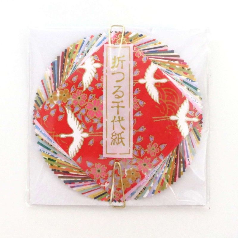 Papier origami japonais 6x6cm 20 unis 20 motifs