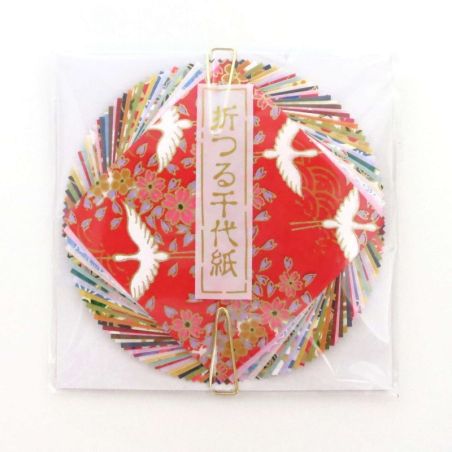 Papier origami japonais 6x6cm 20 unis 20 motifs