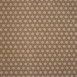 Light brown asanoha pattern Japanese cotton fabric
