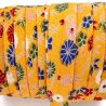 Biais en chirimen jaune à fleurs 20mm large au mètre