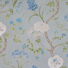 Grey peonies and chrysanthemum fabric
