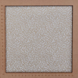 Tissu blanc cassé et doré petits arabesques
