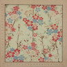 Tissu japonais coton fin beige sable fleurs de cerisier