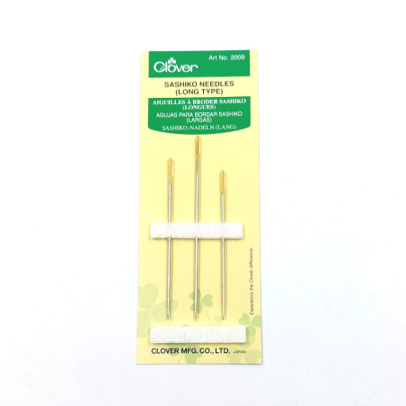 Lot de 3 aiguilles sashiko Clover