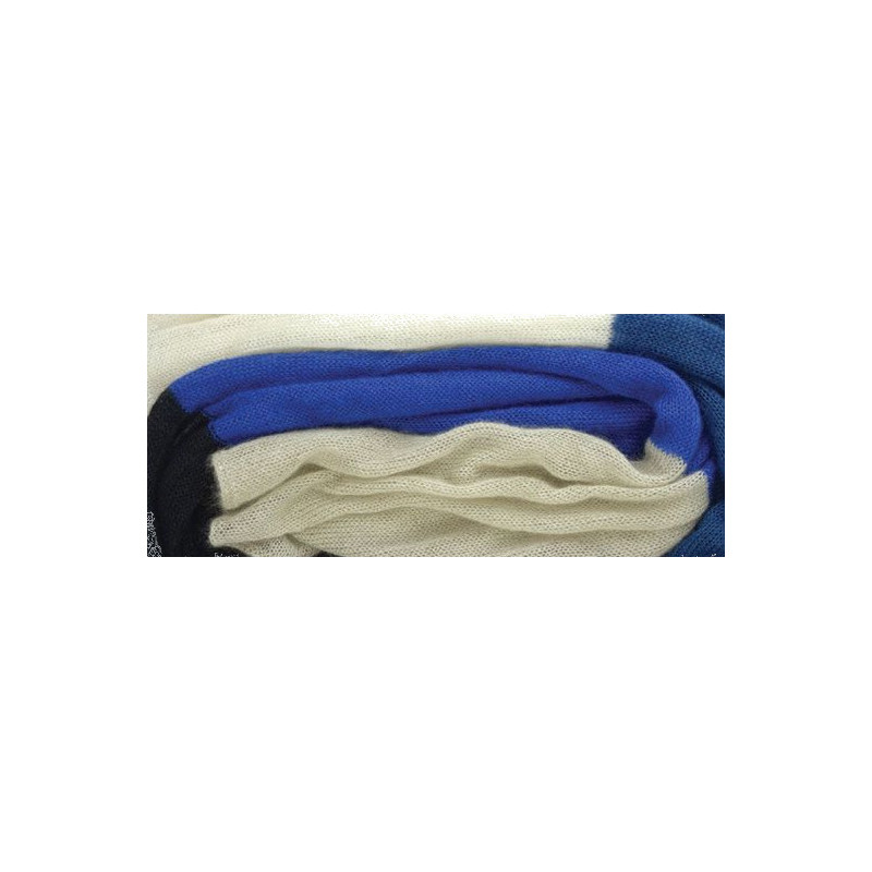 Osaka Scarf knitting kit (silk and mohair) - blue spirit