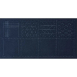 Sashiko kit 4 coasters midnight blue (without thread and needles)