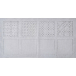 Sashiko kit 4 coasters grey (without thread and needles)