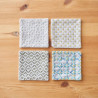 Sashiko kit 4 coasters grey (without thread and needles)