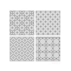 Sashiko kit 4 coasters grey (without thread and needles)