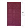 Burgundy sashiko panels with graphical patterns version 2 (60x108cm)