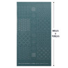 Duck blue denim sashiko panels with graphical patterns (60x108cm)
