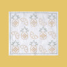 Kids's friendly sashiko kit yellow and green pinapples