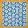 Light Japanese cotton fabric in light blue with cherry blossom patterns shibori spirit