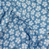 Tissu japonais bleu clair fleurs de cerisier esprit shibori