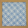 Tissu japonais blanc motifs shippo en bleu esprit shibori