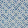 Tissu japonais blanc motifs shippo en bleu esprit shibori
