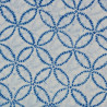 Tissu japonais blanc motifs shippo en bleu esprit shibori