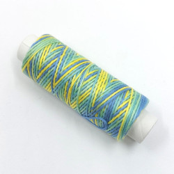 Fil sashiko mix bleu vert jaune 30m