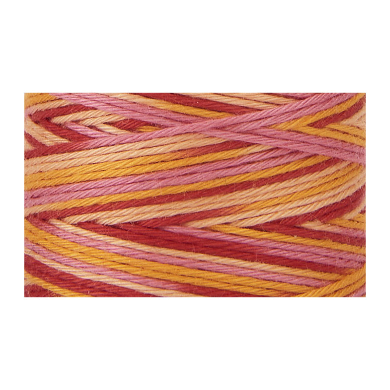 Fil sashiko mix rouge orange et rose 30m
