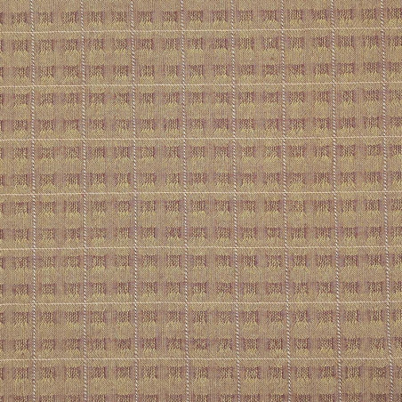 Mustard and bordeaux Japanese yarn dyed cotton with square patterns