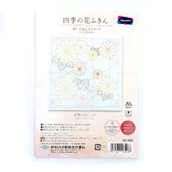 Kit sashiko chrysanthèmes colorés