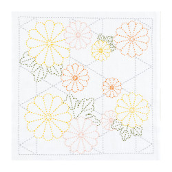 Sashiko kit colorful chrysanthemum