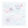 Lotus and water sashiko kit