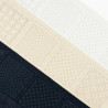 Kit sashiko 4 dessous de verres bleu nuit hitomezashi (sans fil ni aiguille)