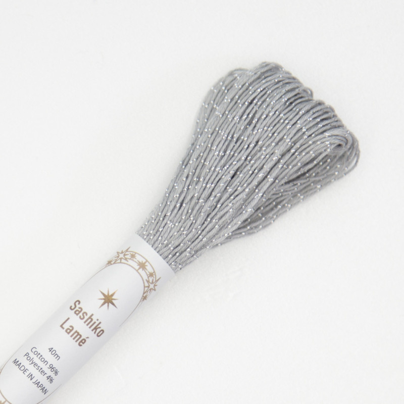 Silver-coloured sashiko thread 40m (SL3)