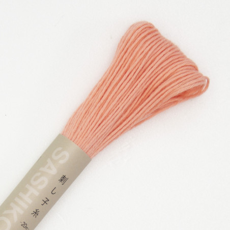 Salmon pink sashiko thread 20m (25)