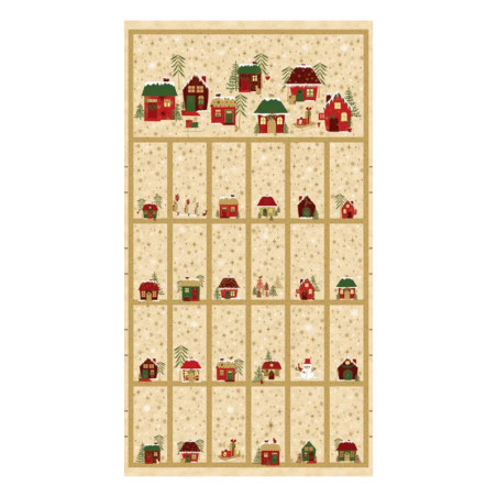 Kit couture calendrier de l'avent beige et or