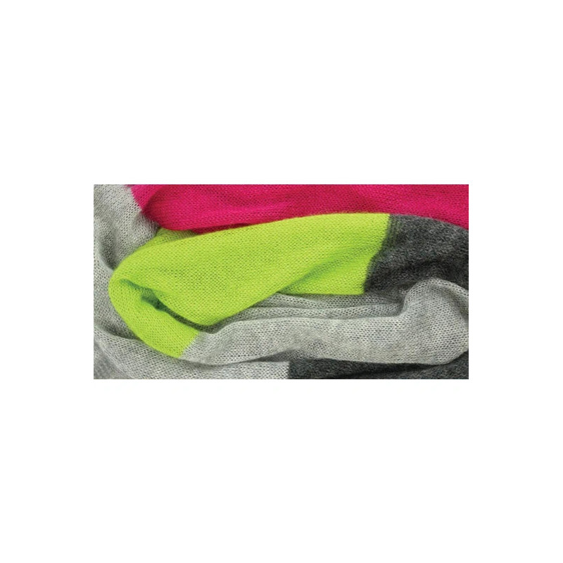 Kit tricot écharpe Osaka couleurs  peps en soie et mohair