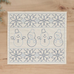 Sashiko kit snowman pattern
