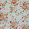 White Japanese Kokka fabric with cherry blossom patterns