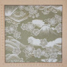 Tissu japonais paysage Mt Fuji beige