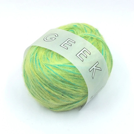 Laine Geek - Jaune et vert cobalt (N°9)
