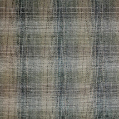 Coton tissé japonais marron et marron foncé à carreaux